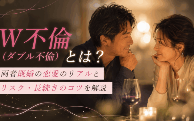 W不倫（ダブル不倫）とは？両者既婚の恋愛のリアルとリスク・長続きのコツを解説