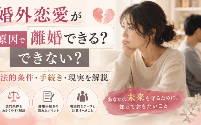 婚外恋愛が原因で離婚できる?できない?法的条件・手続き・現実を解説
