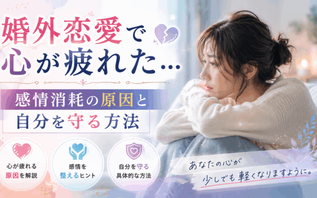 婚外恋愛で心が疲れた…感情消耗の原因と自分を守る方法