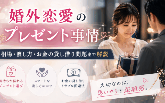 婚外恋愛のプレゼント事情|相場・渡し方・お金の貸し借り問題まで解説