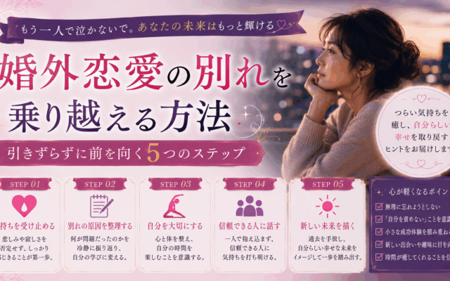 婚外恋愛の別れを乗り越える方法|引きずらずに前を向く5つのステップ
