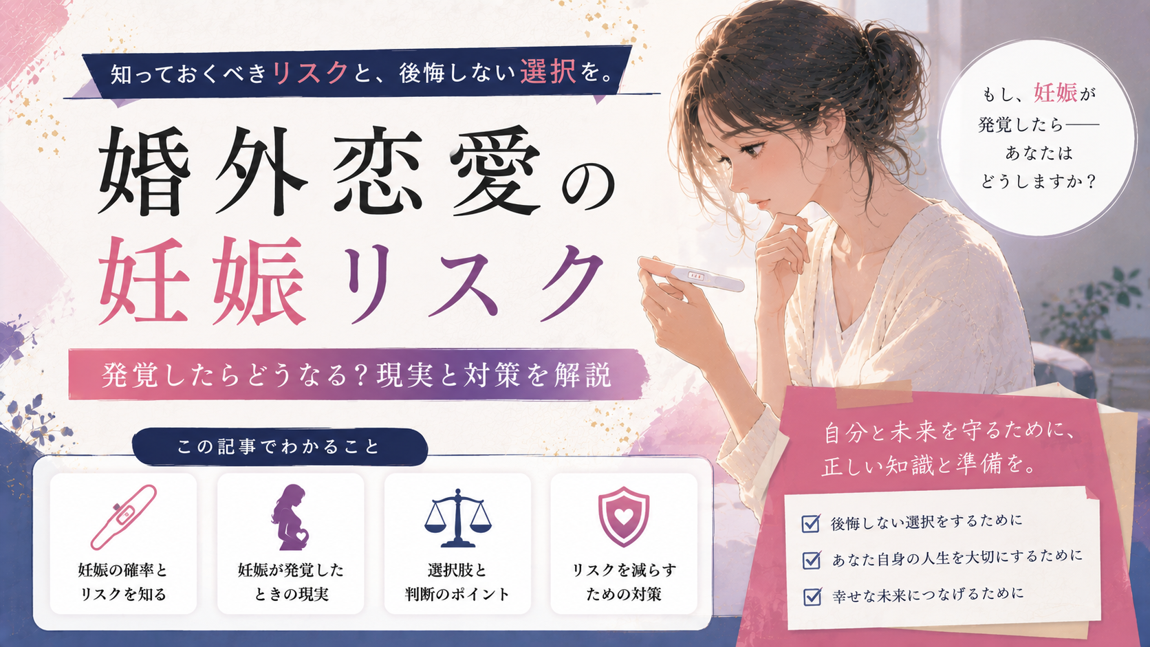 婚外恋愛の妊娠リスク|発覚したらどうなる?現実と対策を解説
