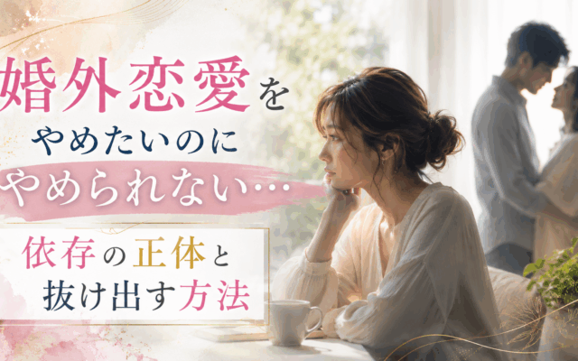婚外恋愛をやめたいのにやめられない…依存の正体と抜け出す方法
