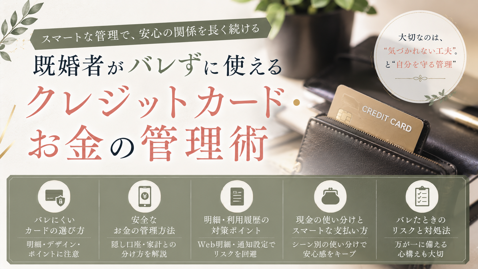 既婚者がバレずに使えるクレジットカード・お金の管理術