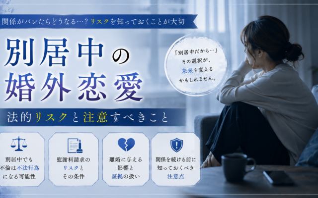 別居中の婚外恋愛|法的リスクと注意すべきこと