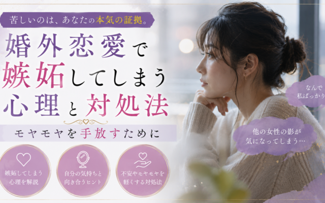 婚外恋愛で嫉妬してしまう心理と対処法|モヤモヤを手放すために