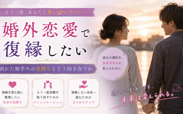 婚外恋愛で復縁したい|別れた相手への気持ちとどう向き合うか