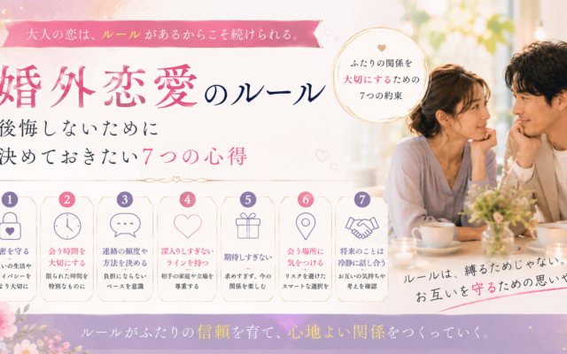 婚外恋愛のルール｜後悔しないために決めておきたい7つの心得