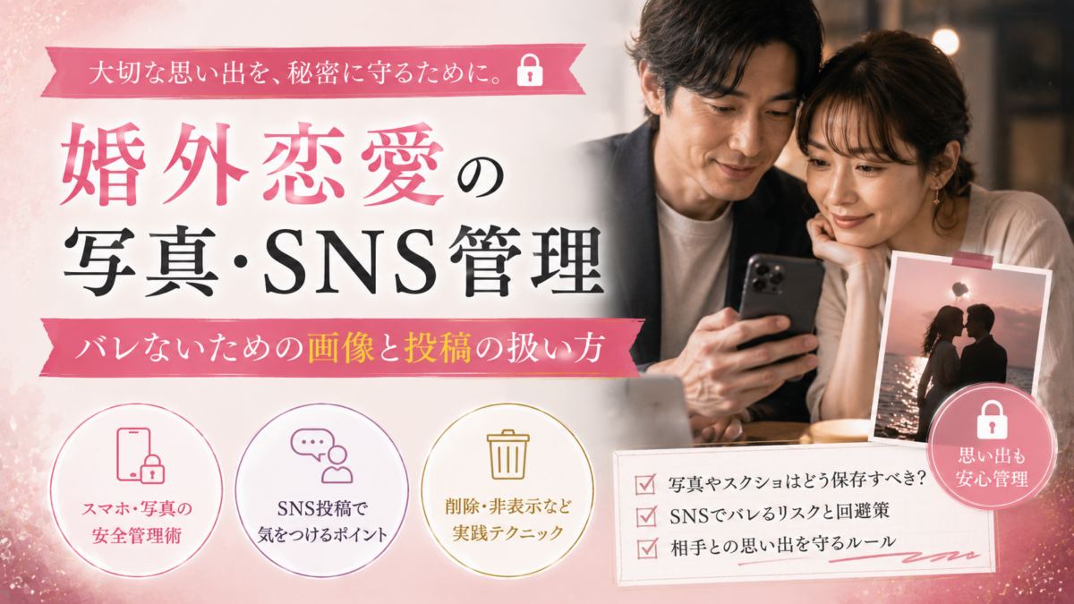 婚外恋愛の写真・SNS管理｜バレないための画像と投稿の扱い方