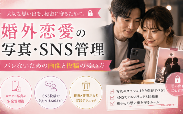 婚外恋愛の写真・SNS管理｜バレないための画像と投稿の扱い方