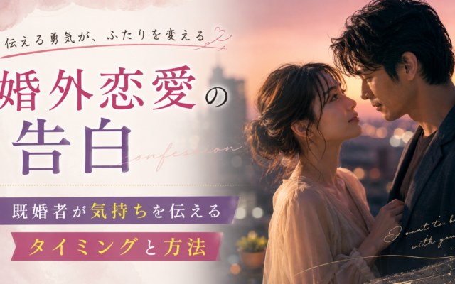 婚外恋愛の告白|既婚者が気持ちを伝えるタイミングと方法