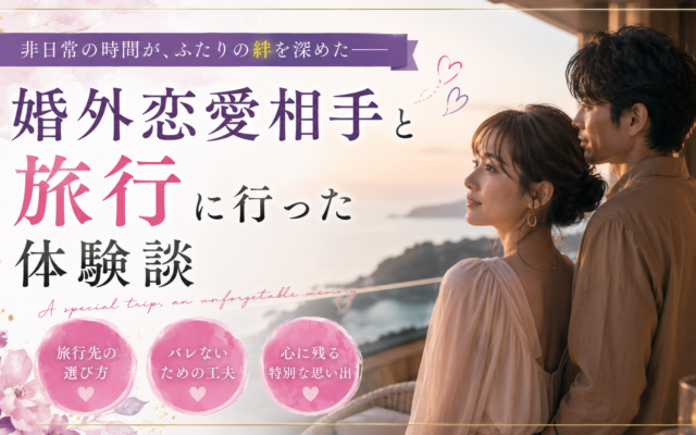 婚外恋愛相手と旅行に行った体験談|計画・バレない工夫・旅先での本音