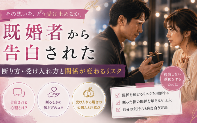 既婚者から告白された|断り方・受け入れ方と関係が変わるリスク