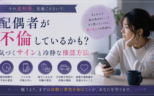 配偶者が不倫しているかも？気づくサインと冷静な確認方法