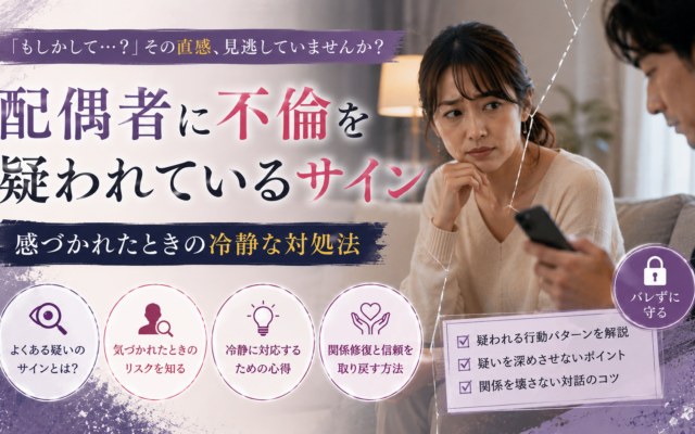 配偶者に不倫を疑われているサイン｜感づかれたときの冷静な対処法